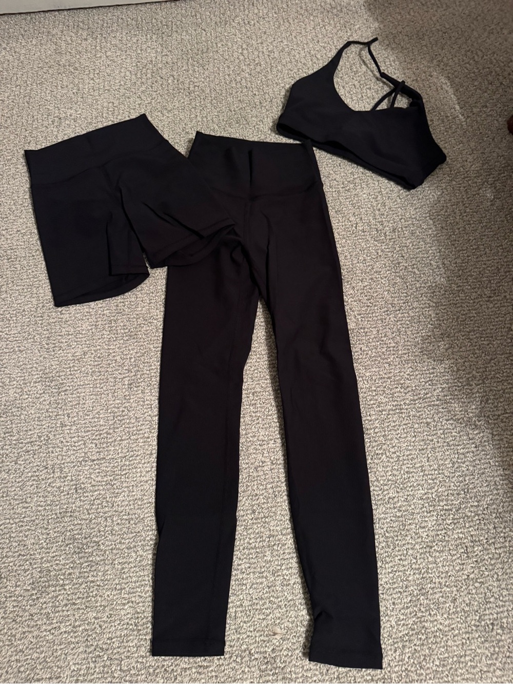 Women's High-Rise Black Leggings, shorts and sports bra — Everyday Performance